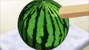 スイカ　すいか　西瓜　スイカ割り GIF - Anime Suikawari Watermelon GIFs