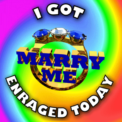 a poster that says i got marry me engraved today