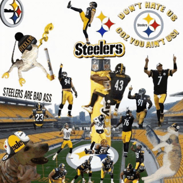 Oh Yeaah Black Gold Baby Pittsburgh Steelers GIF - Oh Yeaah Black Gold Baby Pittsburgh Steelers Dont Hate Steelers GIFs
