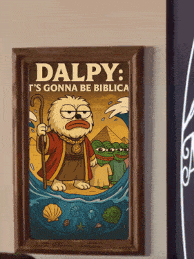 a framed picture of a cartoon character named dalpy