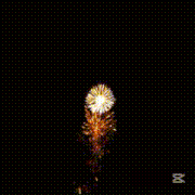 a fireworks display is displayed in front of the word sun