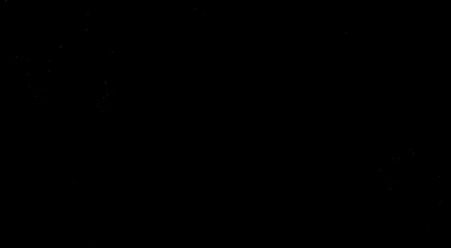 a cartoon illustration of the moon with a few asteroids in it
