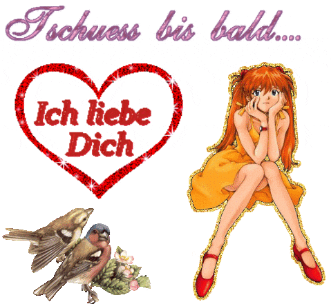 a girl in a yellow dress is sitting next to a heart that says ich liebe dich