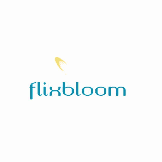 a blurred logo for flixbloom with a sun in the center