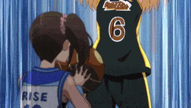 a basketball player with the number 6 on his back