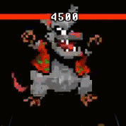 a pixel art of a monster with the number 4580