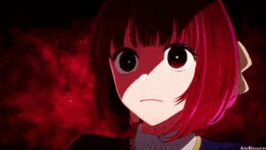 a close up of a girl 's face with the words ain blossom written on the bottom