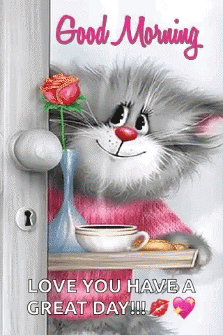Good Morning Have A Great Day GIF - Good Morning Have A Great Day Cat GIFs