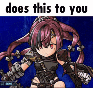 a cartoon of a girl with the words does this to you