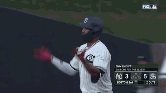 eloy jimenez 's 6th home run of the season took place in the 3rd inning