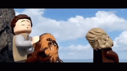 Lego Star Wars Luke Skywalker GIF - Lego Star Wars Luke Skywalker Chewbacca GIFs