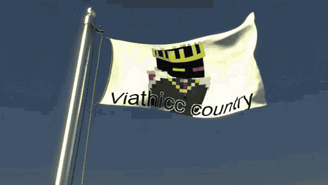 a flag that says viathicc country with a king on it