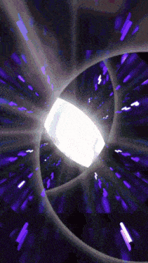 a computer generated image of a purple and white tunnel