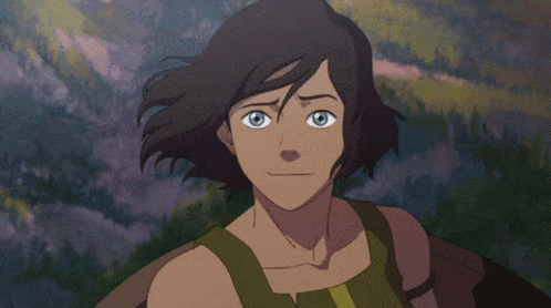 a cartoon drawing of a woman with blue eyes