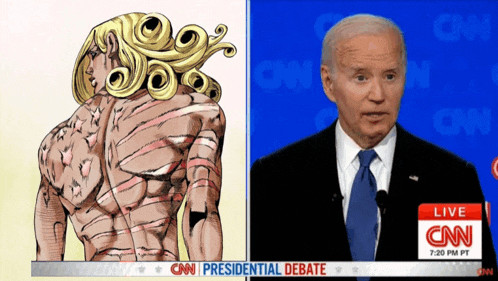 a cartoon of a man next to a man speaking on cnn