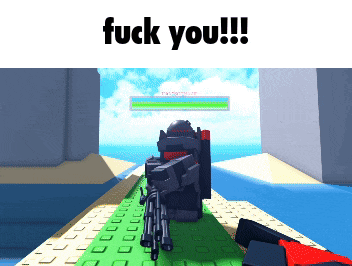 a screenshot of a video game with the words " fuck you " above it