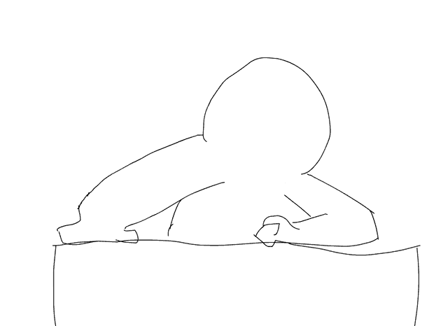 a black and white drawing of a person 's hand reaching into a purse