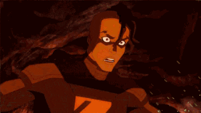 a cartoon character with a z on his chest is standing in a cave