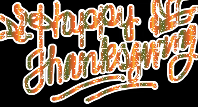 a black background with the words happy thanksgiving written in white