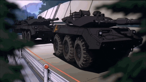 a cartoon drawing of a military vehicle with the letter f on it