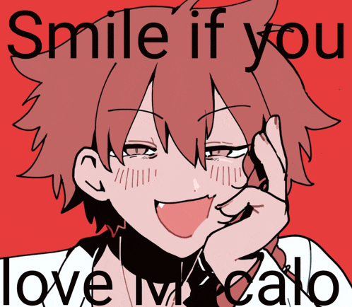 a poster that says smile if you love me ' calo