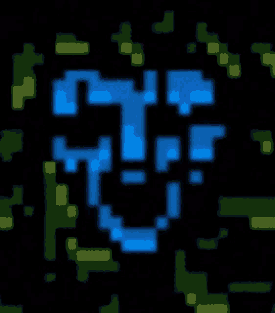 it looks like a pixel art of a face with a smiley face on it .