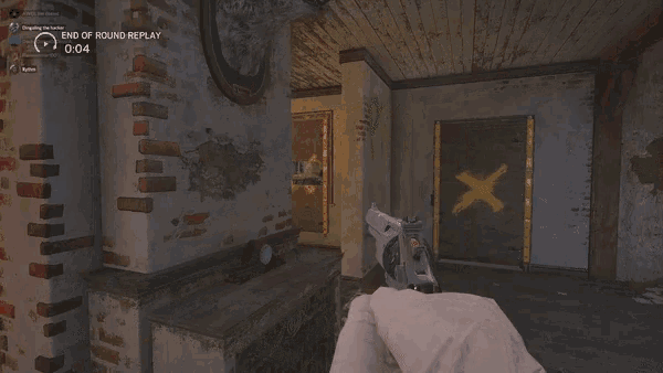 a screenshot of a video game shows the end of round replay at 0:03