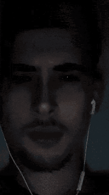 a close up of a person 's face with red lips