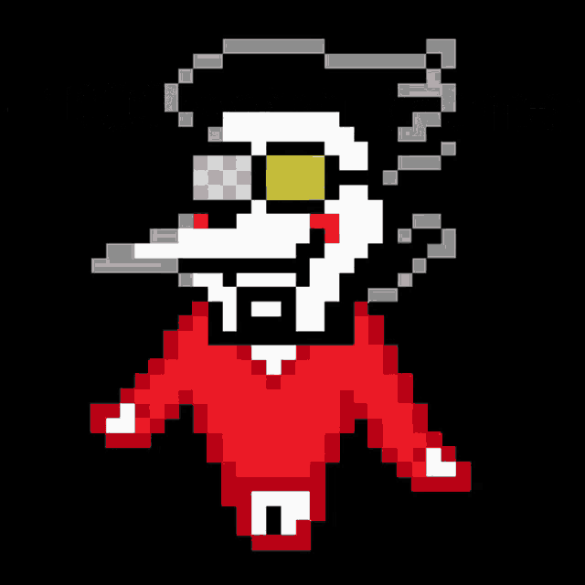 a pixel art drawing of a cartoon character with the words 1100ssocialkkromer below it