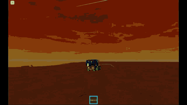 a robot is flying through the air in a video game on a computer screen .