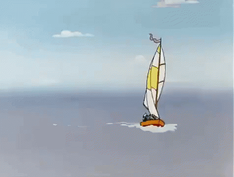 корабль ну погоди волк море яхта плавание GIF - Ship Nu Pogodi Soviet Animation GIFs