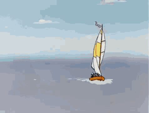 a cartoon character wearing a hat with an anchor