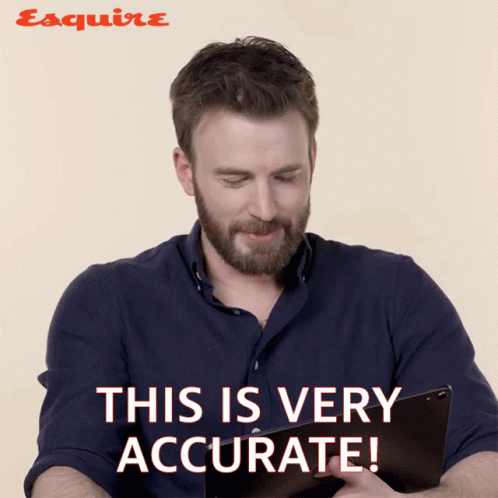 This Is Very Accurate Chris Evans GIF - This Is Very Accurate Chris Evans Esquire GIFs