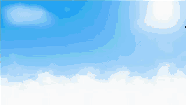 a blue sky with white clouds and the sun