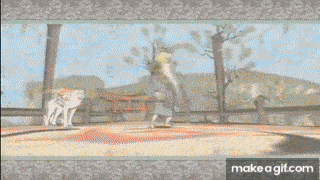 a video game screen shows a man and a white cat fighting each other