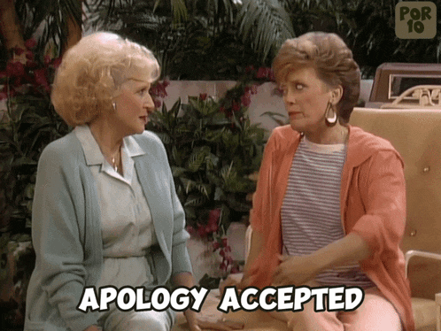 Apology Accepted Forgive GIF - Apology Accepted Forgive Golden Girls GIFs