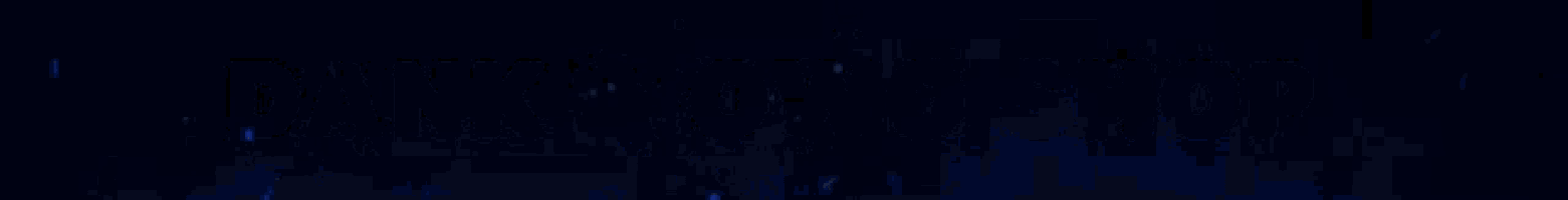 a blue light is shining on a dark background with the word play in the corner .