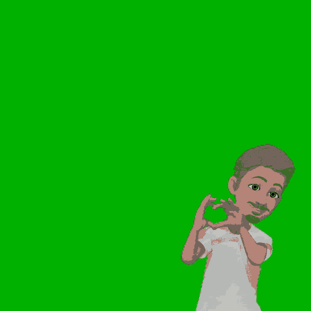 a cartoon man with a beard is standing with his hands on his hips