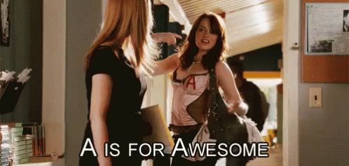 A Is For Awesome GIF - Emma Stone Easy A Awsome GIFs