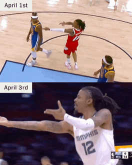 a basketball game between memphis and golden state warriors is being played on april 1st and april 3rd