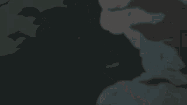 a cartoon drawing of a man jumping off a large rock