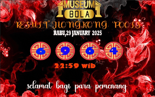 a poster for museum bola hongkong pools shows a time of 22:59