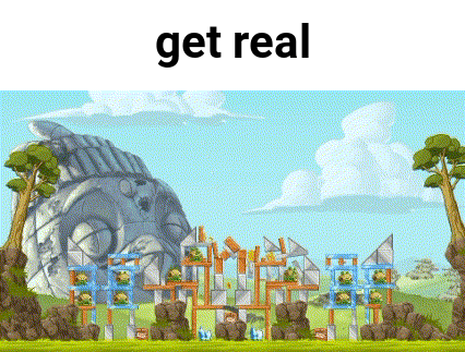an angry birds game is being played on a computer screen