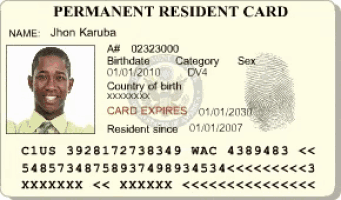 a permanent resident card for nancy krovich with a picture of a woman