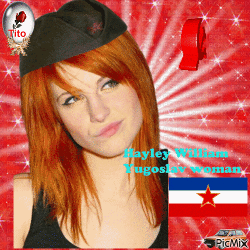 a picture of a woman with the name hayley william yugoslav woman