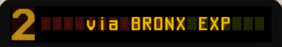 a sign that reads 2 via bronx exp