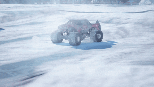 a monster truck with northern nightmare written on the side