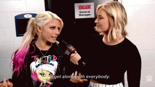 Alexa Bliss I Get Along With Everybody GIF - Alexa Bliss I Get Along With Everybody Well Almost Everybody GIFs