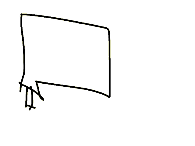 a drawing of a person with the word fric written on the top