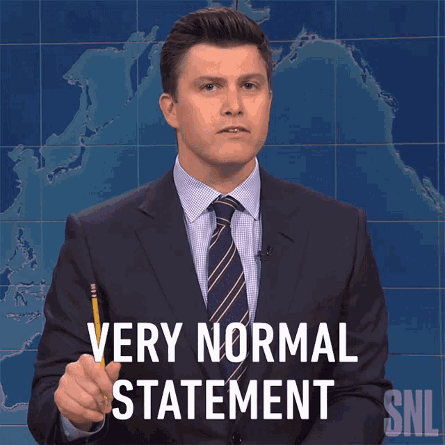 Very Normal Statement Colin Jost GIF - Very Normal Statement Colin Jost Saturday Night Live GIFs